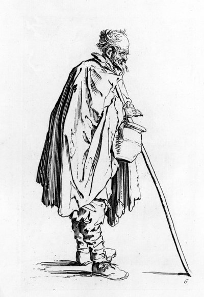 El mendigo con la jarra, c.1622-3 de Jacques Callot
